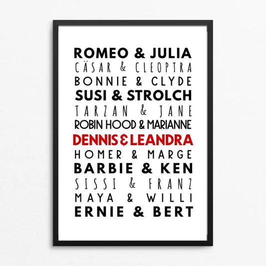 Traumpaare - Poster - personalisierbar
