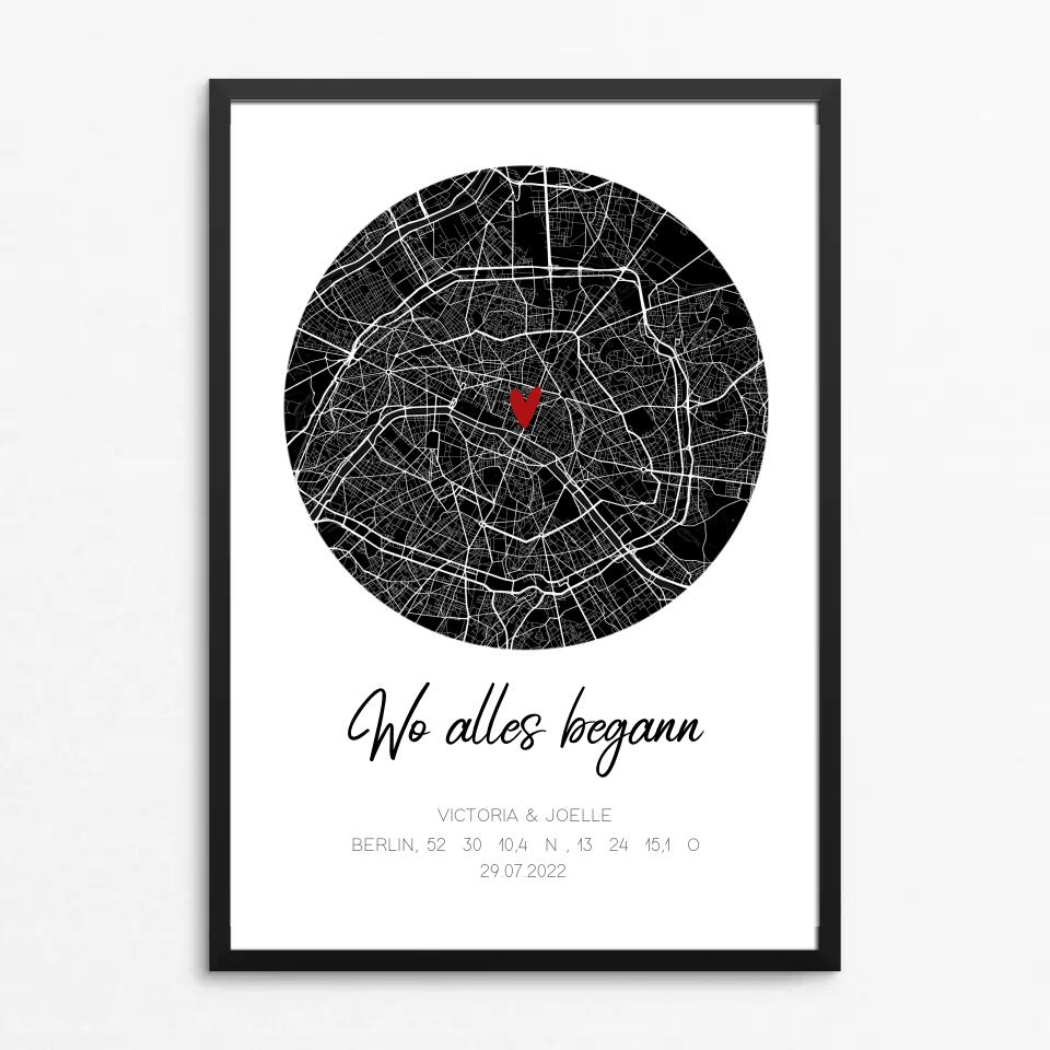 Wo alles begann - Poster personalisierbar