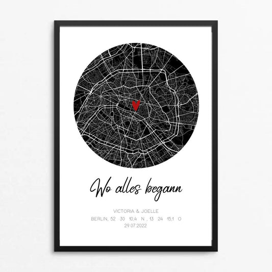 Wo alles begann - Poster personalisierbar