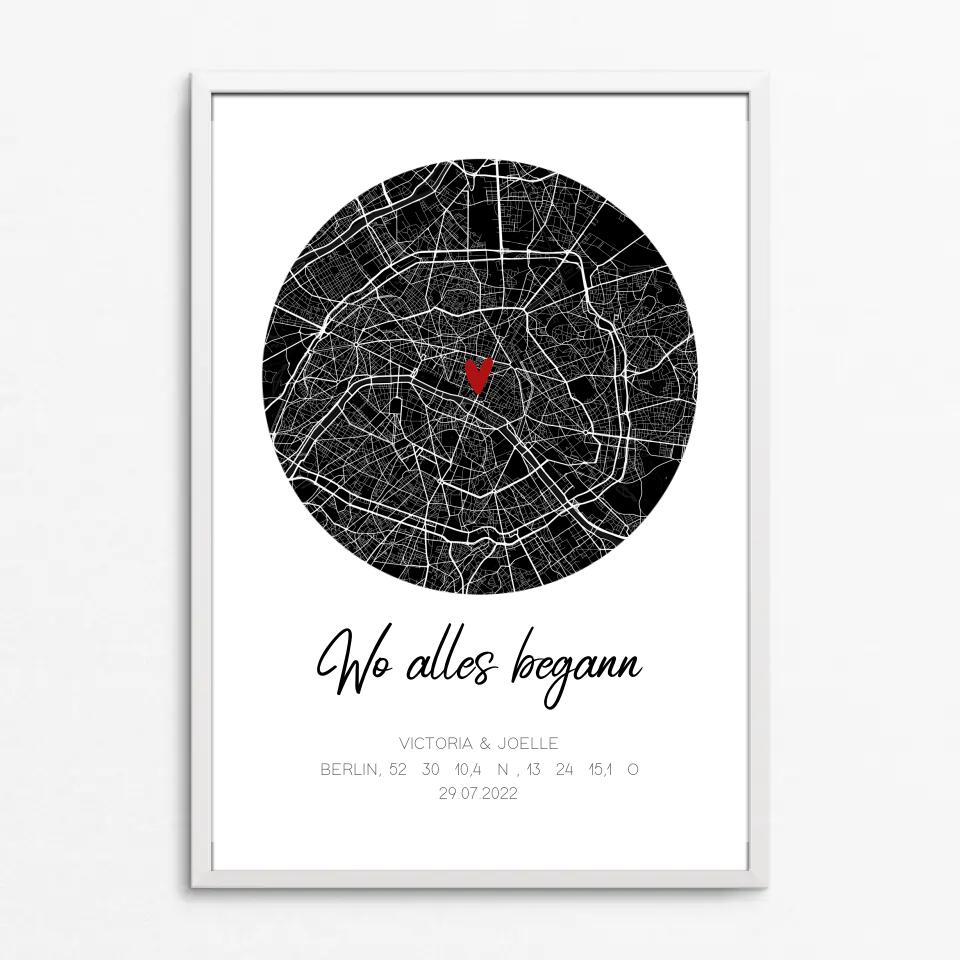 Wo alles begann - Poster personalisierbar