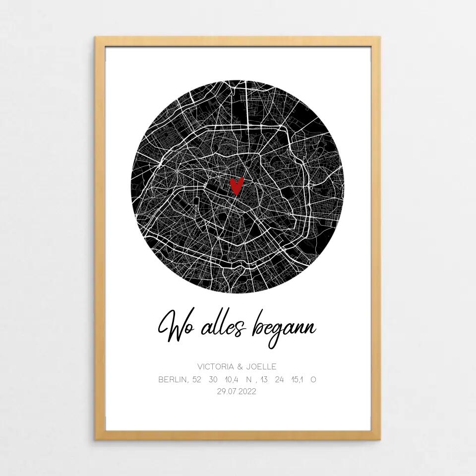 Wo alles begann - Poster personalisierbar