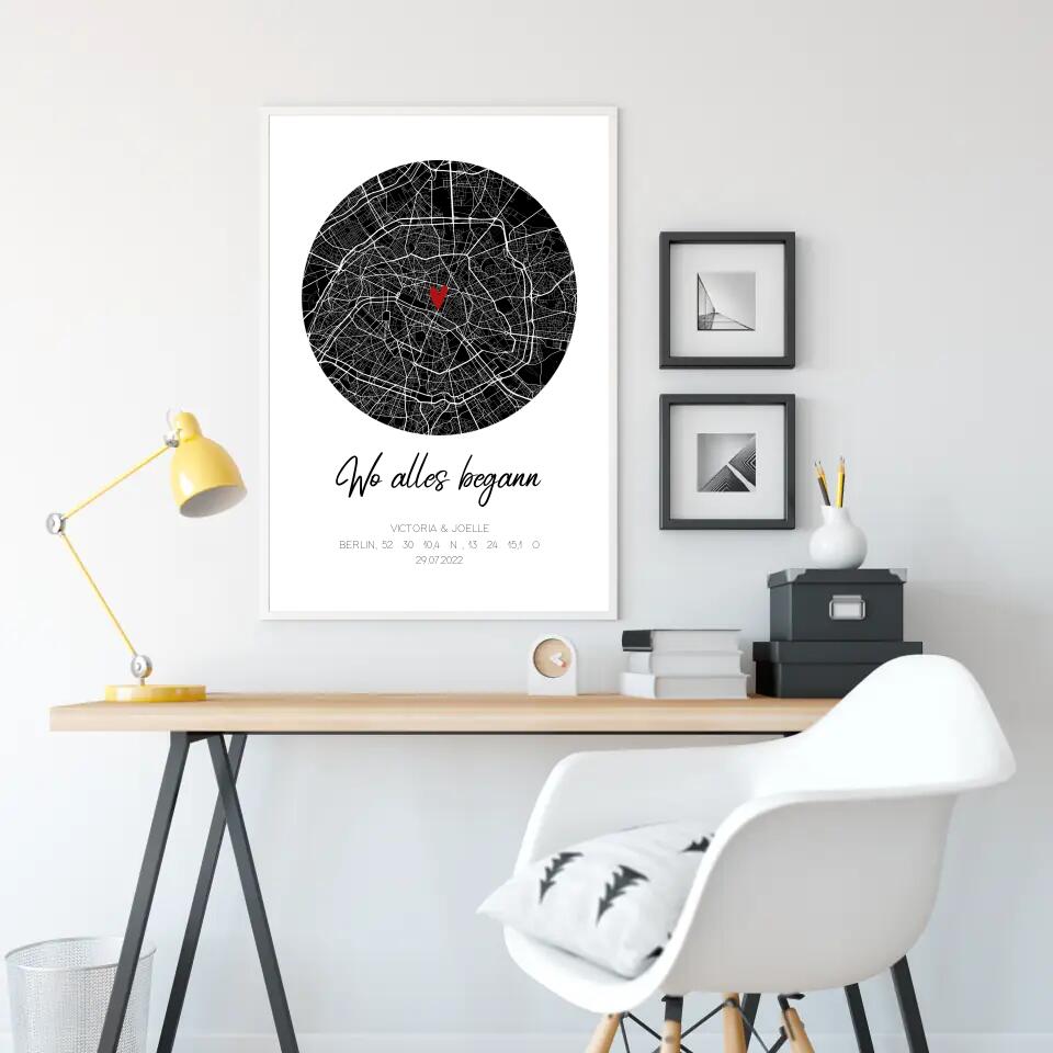 Wo alles begann - Poster personalisierbar