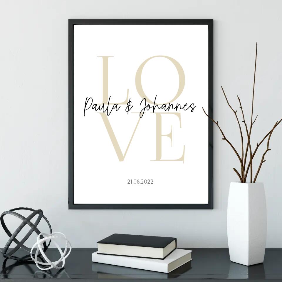 LOVE - Poster - personalisierbar