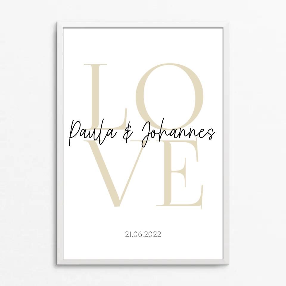 LOVE - Poster - personalisierbar