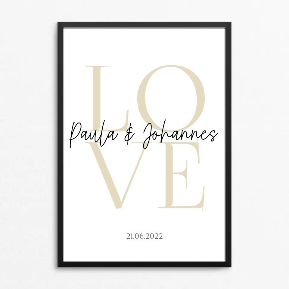 LOVE - Poster - personalisierbar