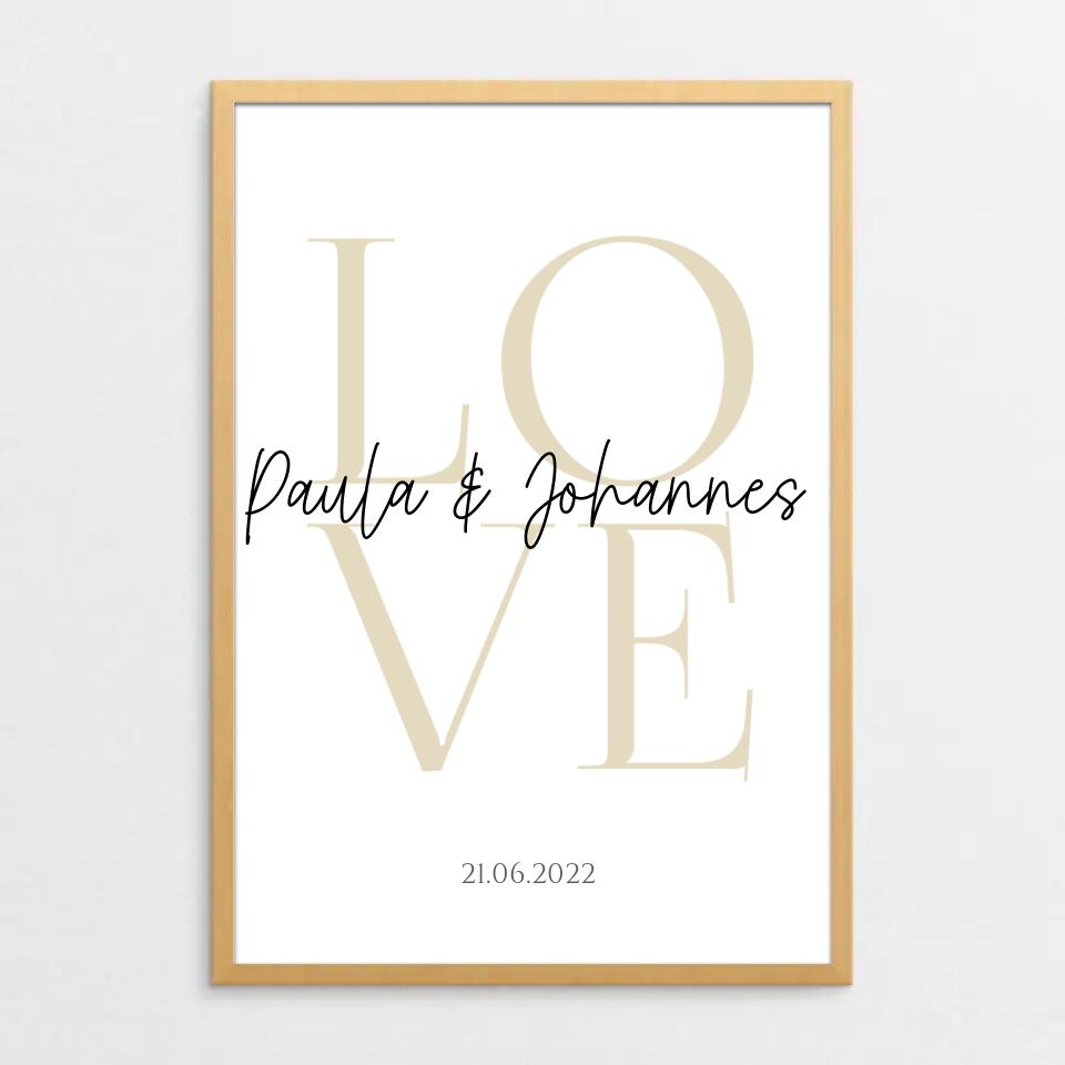 LOVE - Poster - personalisierbar