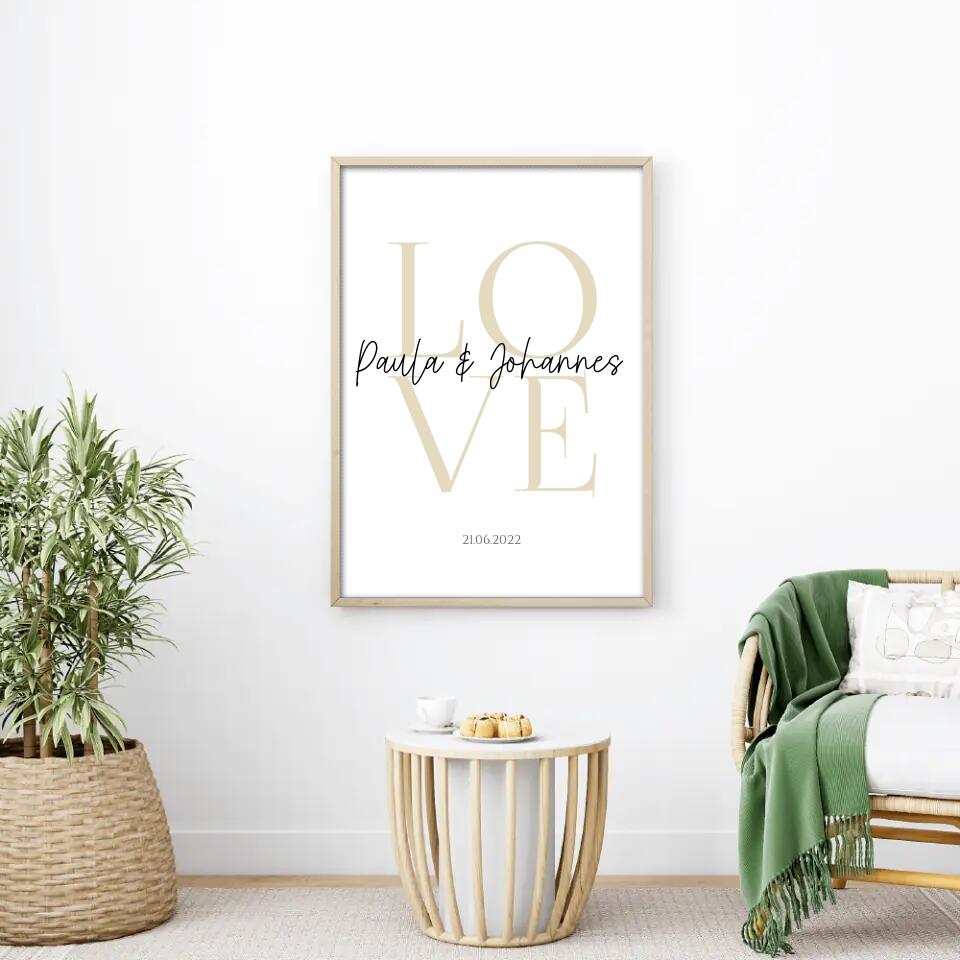 LOVE - Poster - personalisierbar