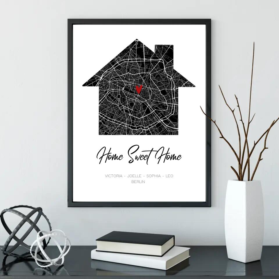 Home Sweet Home - Poster - personalisierbar