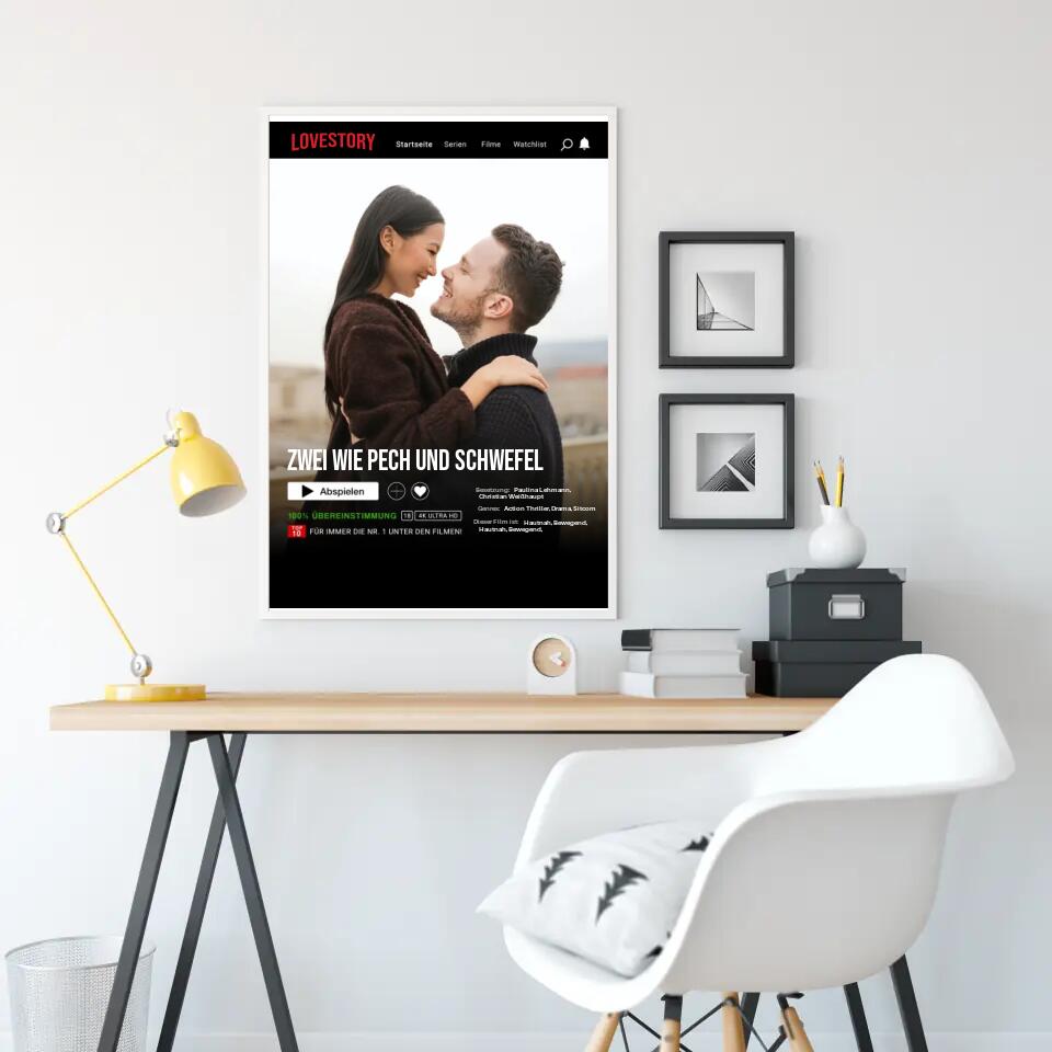 Lovestory Poster mit Bild (Netflix Cover) personalisiert